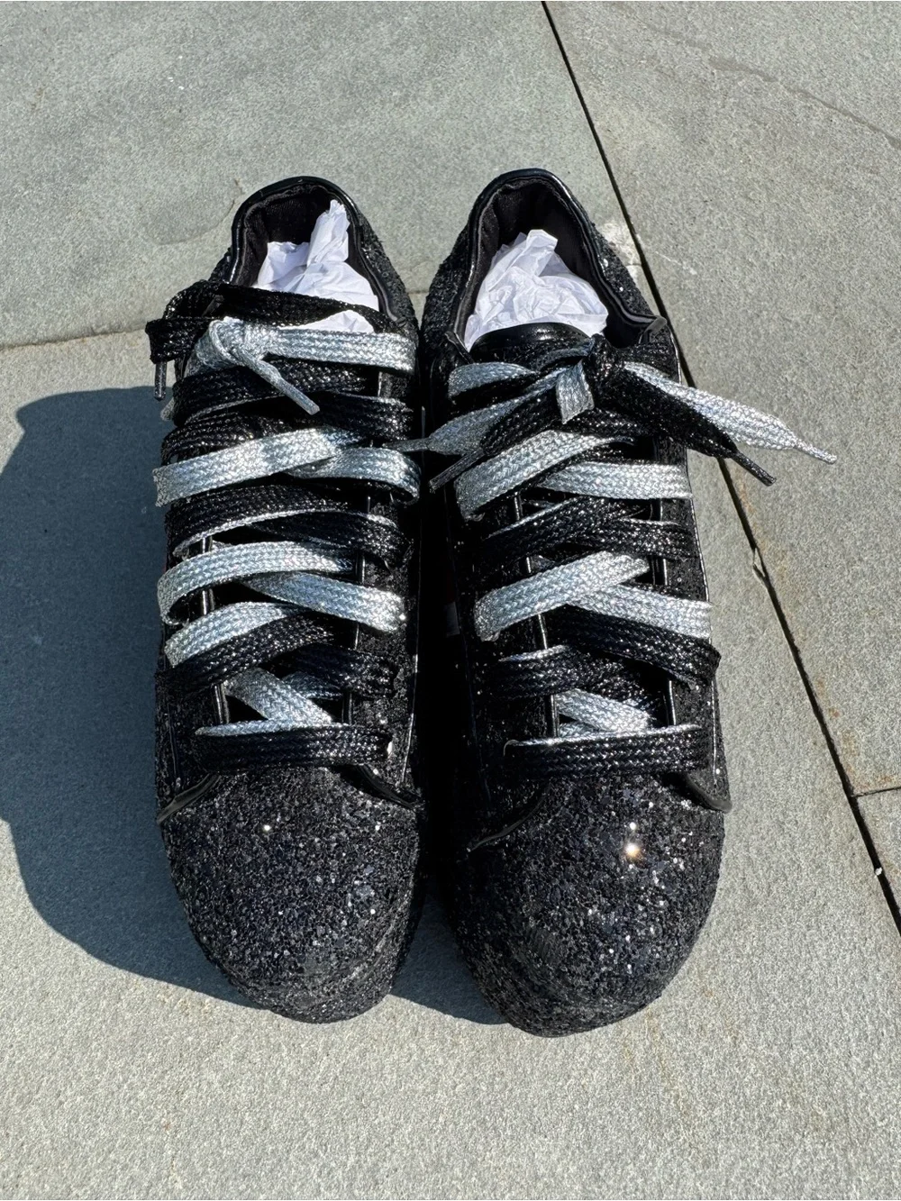 ✨ Cape Robbin Black Glitter Platform Sneakers | women 9/EU40